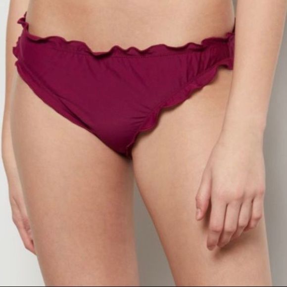 Rue21 Burgundy  Cheeky Bikini Bottoms Small NWT - Picture 1 of 7